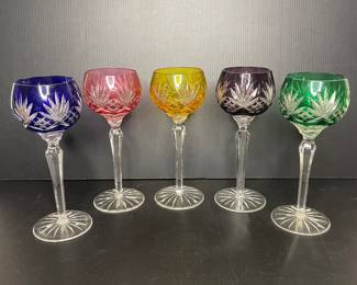Bohemia Crystal cut wine glasses