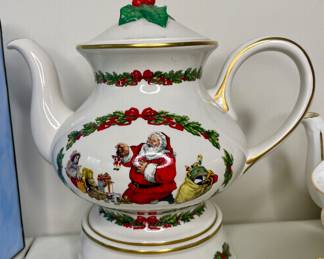 The Franklin Mint The Night Before Christmas teapot vtg