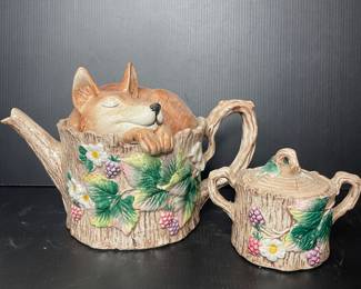 Fitz & Floyd Reynard fix teapot set