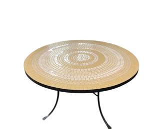 Mosaic tile round table