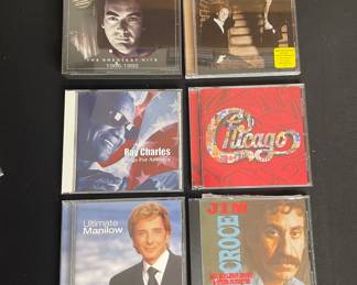 Neil Diamond, Barry Manilow, Jim Croce, Chicago, Ray Charles CD’s
