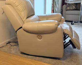 Leather Recliner, Tan