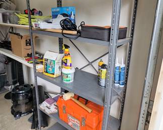 Metal garage shelving
