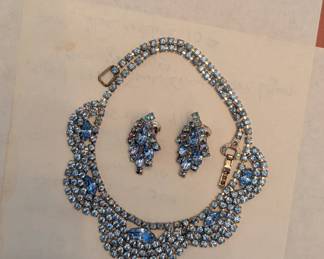Beautiful blue set; necklace and earrings