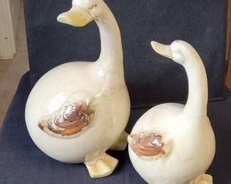 Vintage Pottery Duck Statues