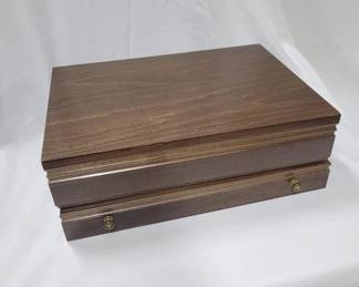 Vintage Silverware Chest and Silverware