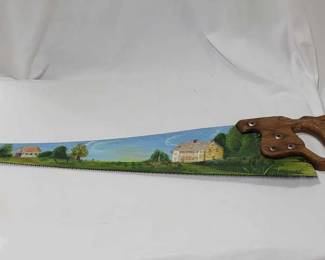 Hand-Painted Saw