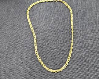1/20 12 K Gold Filled Rope Necklace