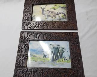 Matching Carved Animal Frames