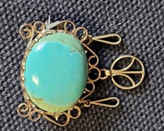 Turquoise Brooch