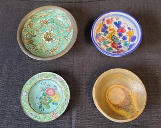 Enamel and Pottery Bowls