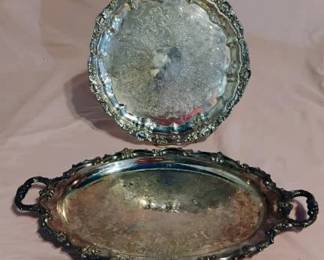 Footed Silver Platters