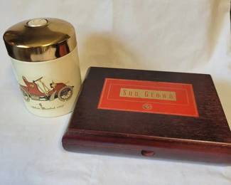 Vintage Humidor and Cigar Box