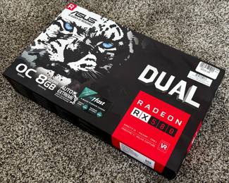 Radio RX580 graphics processing card.