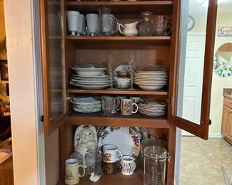 Dishes by Pfaitzgraff painted poppy