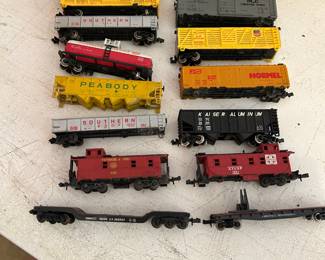 Postage stamp train set