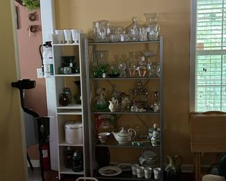 Metal detector, crystal, shelving