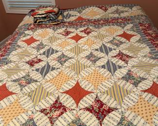 Bedspread with two shams, not a handmade quilt