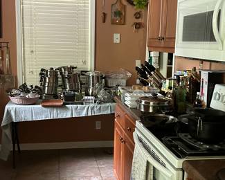 Salad, master pots, and pans