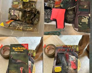 Turkey decoys, and hunting stuff