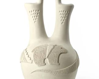 Signed Native American Ceramic Wedding Vase