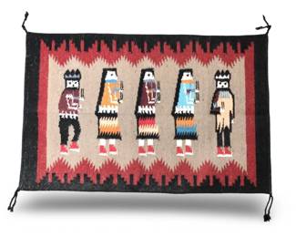 Yei Bi Chei Design Hand Woven Navajo Rug