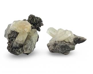 (2pc) Natural Clear Quartz Crystal Clusters
