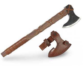 Custom Made Viking Battle Axe W/Sheath