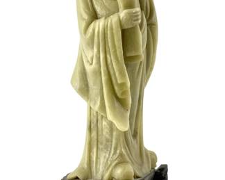 Chinese Shou Lao Hand Carved Soapstone Sculpture