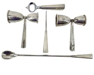 Sterling Georg Jensen Art Deco Bar Set
