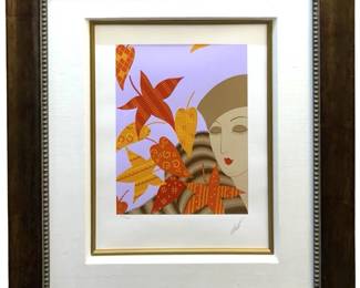 Signed Erté “Autumn" Lithograph