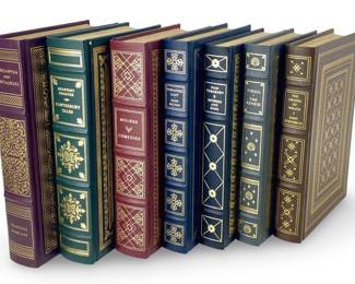 7pc Franklin Library Leather Bound Book Collection