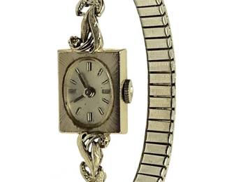 Benrus 14K White Gold Diamond Ladies Watch