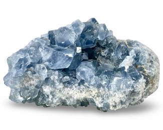 Blue Madagascar Celestite Cluster Specimen