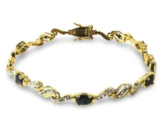 Ross Simons Sterling Gold Vermeil Diamond Sapphire