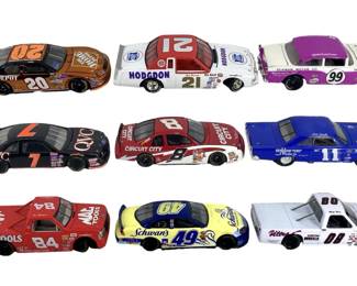 9pc Die-Cast NASCAR Cars & Trucks Assorted Brands