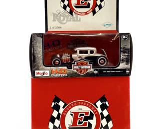 3pc Boxed Eldora & Harley Die-Cast Car Set