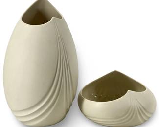 2pc Lenox Porcelain Art Deco Vase and Bowl