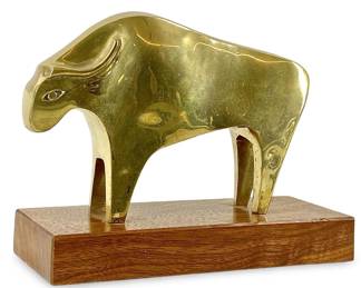 MCM Italian Brass Bull Sculpture