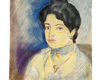 Signed Attributed Picasso Corina Romeu Oil Pastel