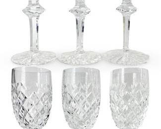 6pc Waterford Crystal Cut Powerscourt Glasses