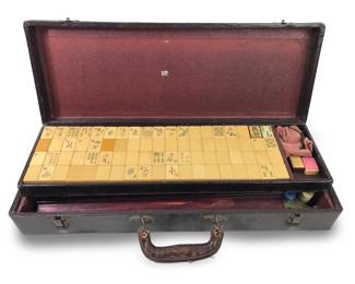 Vintage Mahjong Board Game Set in Original Box