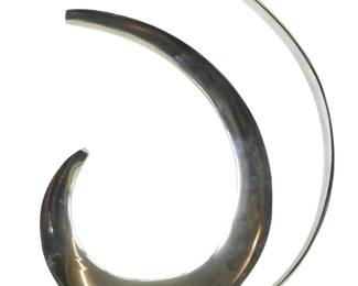 Art Deco Aluminum Swirl Sculpture