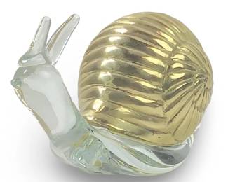 Castilian Imports Brass Copper Glass Snail