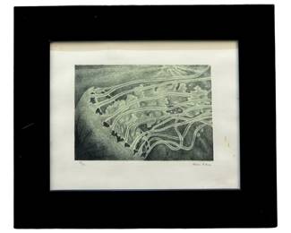 Signed Allison Peters Etching