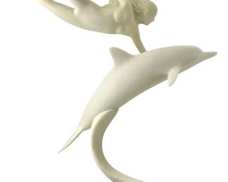 1984 Resin John Perry Lady and Dolphin