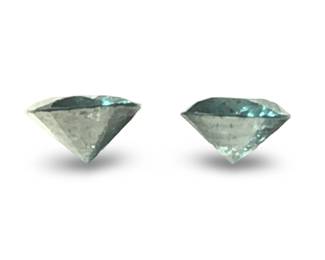 (2) Incredible .25ct Round IRR Blue Diamond