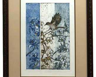 Signed William Marlow “Landing Thrasher" Etching