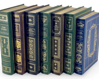 7pc Franklin Library Leather Bound Book Collection
