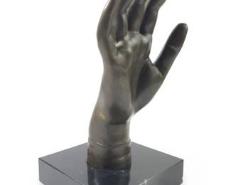 Signed Salvador Dali Woman Helping Hand Bronze